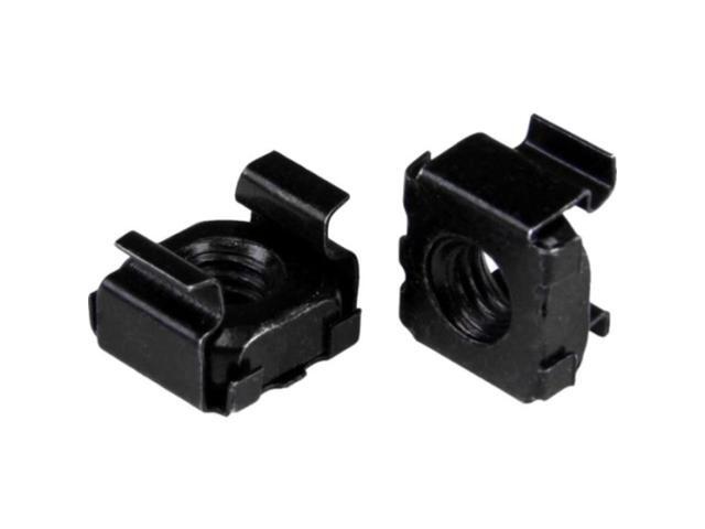 StarTech. com M5 Cage Nuts - 50 Pack, Black - M5 Mounting Cage Nuts for Server Rack & Cabinet - Cage Nut - Steel - Black - 1 Pack
