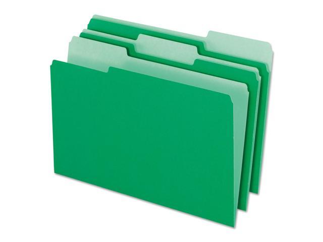 Pendaflex Interior File Folders 1/3 Cut Top Tab Legal Green 100/Box 435013BGR