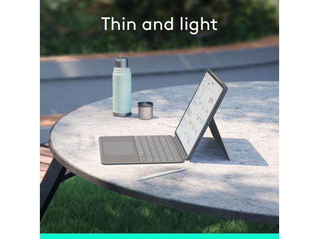 Logitech - Combo Touch iPad Air 13-inch - Latest Model (M2, M3 & M4), iPad Air (5th gen) Keyboard Case with Detachable Keyboard - Oxford Gray - image 3