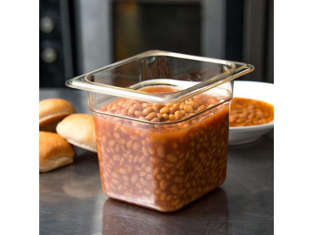 StorPlus High Heat Food Pan 2.5 qt 6.38 x 6.75 x 6 Amber Plastic 3088513