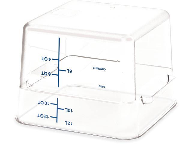 Squares Polycarbonate Food Storage Container 12 qt 11.13 x 11.13 x 8.25 Clear Plastic 1195407