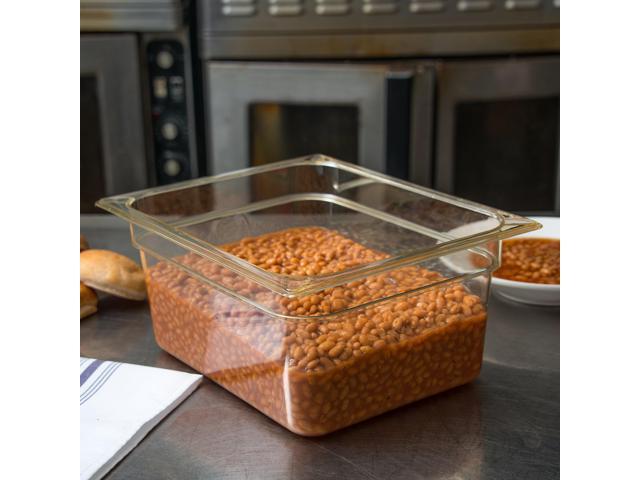 StorPlus High Heat Food Pan 8.7 qt 10.38 x 12.75 x 6 Amber Plastic 10422B13