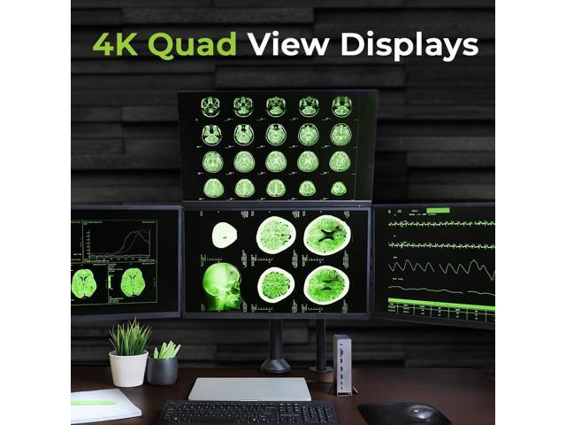 IOGEAR Dock Pro Universal 4K Quad Docking Station GUD3C4K4