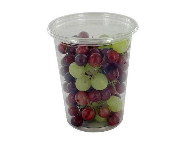 Recycleware Round Deli Container Lids Flat Plug Fit Clear Plastic 500/Carton 000000000009501020