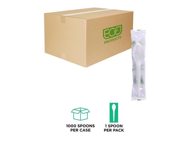 Plantware Compostable Cutlery Spoon Plastic White 1000/Carton EPS013W
