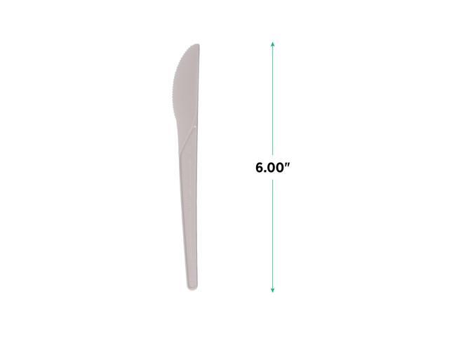 Plantware Compostable Cutlery Knife Plastic White 1000/Carton EPS011W