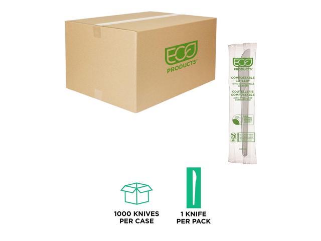 Plantware Compostable Cutlery Knife Plastic White 1000/Carton EPS011W