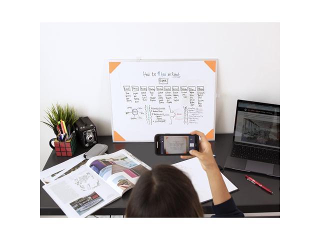 Beacons Smart Stickers for Whiteboards Reusable Triangles 2.5' x 2.5' Fluorescent Orange 4 Pieces RAB4RORG