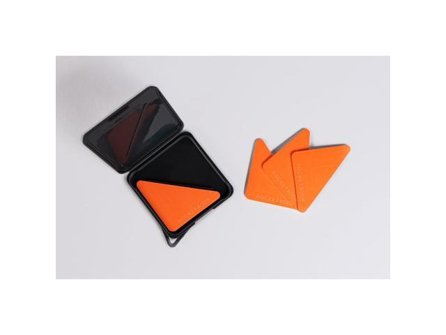 Beacons Smart Stickers for Whiteboards Reusable Triangles 2.5' x 2.5' Fluorescent Orange 4 Pieces RAB4RORG