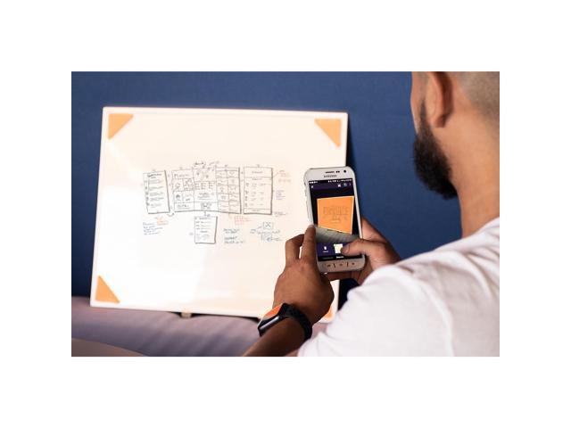 Beacons Smart Stickers for Whiteboards Reusable Triangles 2.5' x 2.5' Fluorescent Orange 4 Pieces RAB4RORG