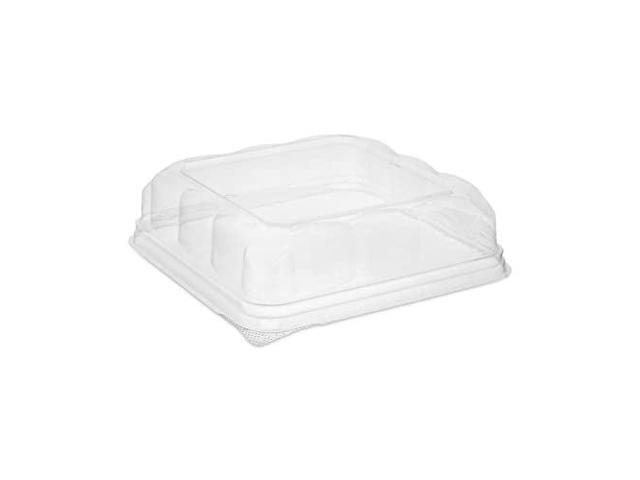 Pactiv Corporation Pactiv Evergreen Recycled Plastic Square Dome Lid 7.5 x 7.5 x