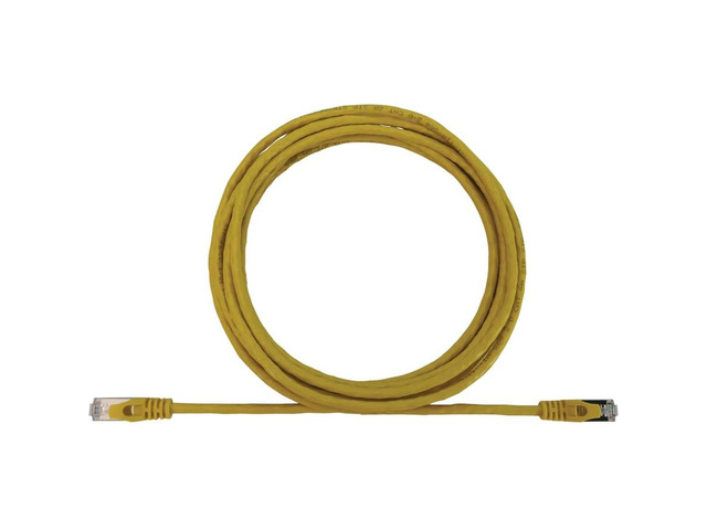 Tripp Lite by Eaton Cat6a 10G Snagless Shielded Slim STP Ethernet Cable RJ45 M/M PoE Yellow 10 ft. 3.1 m