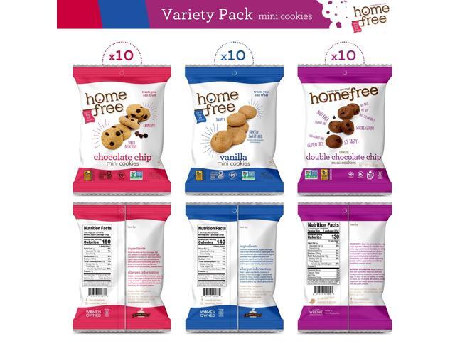HomeFree Gluten Free Cookies Variety Pack 1.1 oz. 30/Carton (HMF01305)