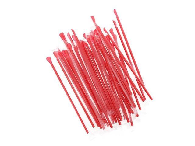 Jumbo Spoon Straw 10.25' Plastic Red 300/Pack 18 Packs/Carton RJSS10