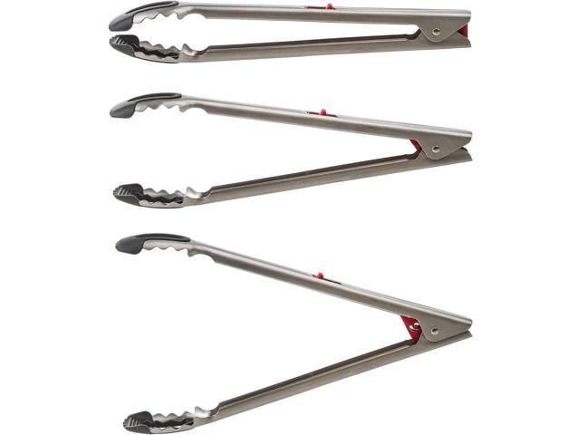 Progressive PS-7457 12' Stainless Steel One-Handed Locking Tongs