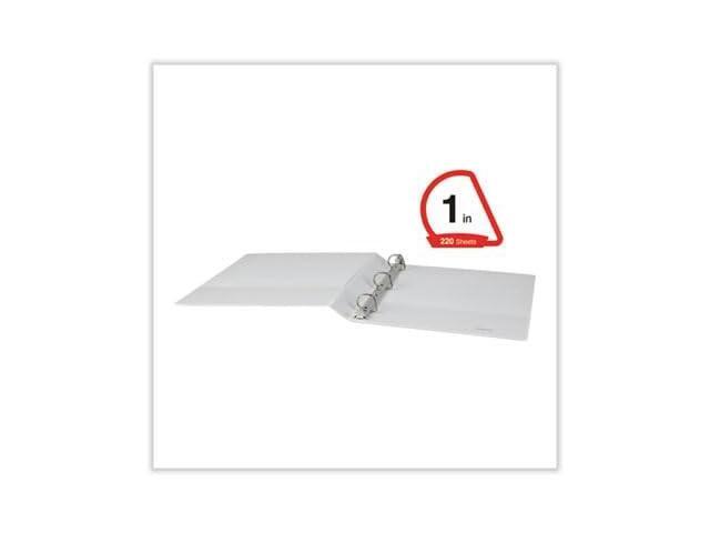 Universal Office Slant D-Ring View Binder 3 Rings 1' 8.5x11 White 12Ct 1147