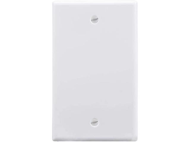 Monoprice 1-Gang Blank Wall Plate - White for Home,Office, Personal Install