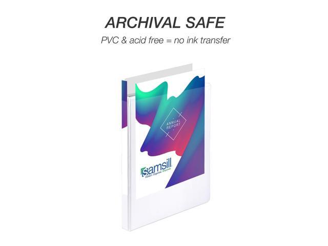 Samsill Durable 0.5' View D Ring Binder White, Set of 4 MP46417