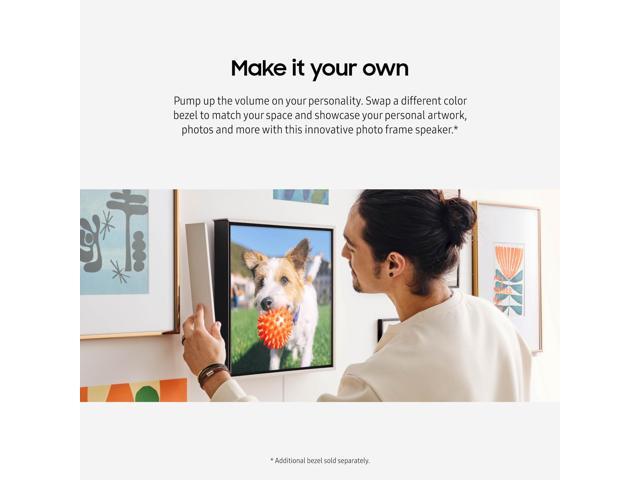Samsung - HW-LS60D Music Frame Smart Speaker/Picture Frame, Dolby Atmos - Black - image 4