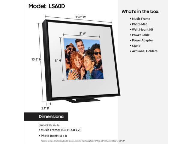 Samsung - HW-LS60D Music Frame Smart Speaker/Picture Frame, Dolby Atmos - Black - image 3