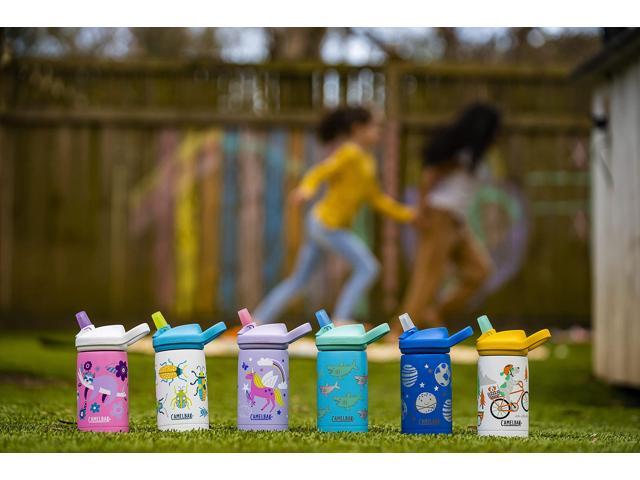 CamelBak Eddy + Kids Water Bottle, Biking Dogs Design, 12 oz, Multicolor, (2665107035)