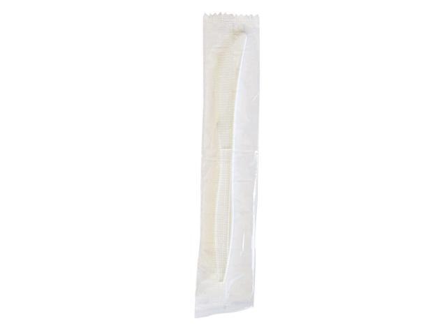 Mediumweight Wrapped Polypropylene Cutlery Knife 5.86' Plastic White 1000/Carton BWKKNIFEMWPPIW