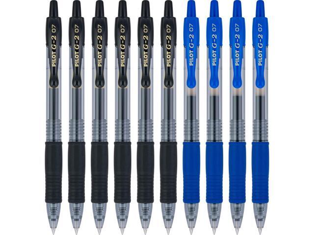Pilot G2 Premium Retractable Gel Pen Fine Tip Black/Blue 10Ct 18259