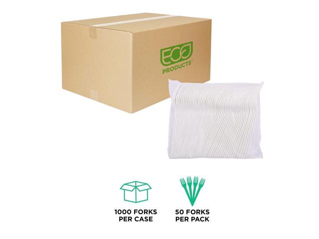Eco-Products EP-S017 Plantware CPLA Cutlery - Fork - White - 1,000/Carton