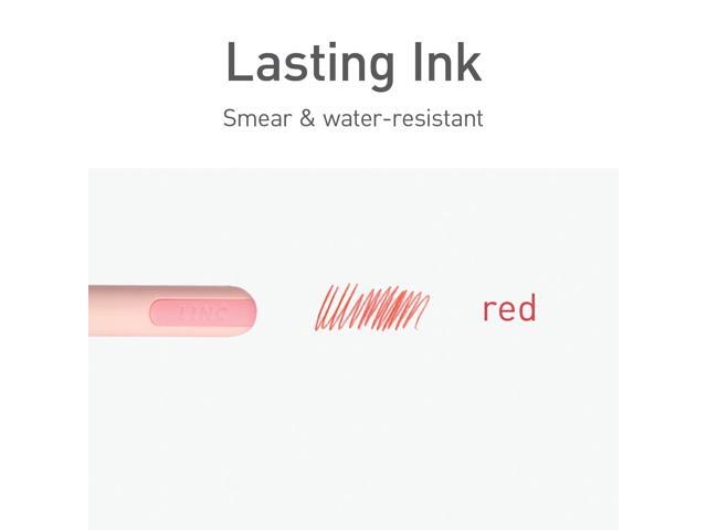PENTONIC Gel Pen Stick Fine 0.7 mm Red Ink Pale Pink Barrel 10/Pack PEN13087