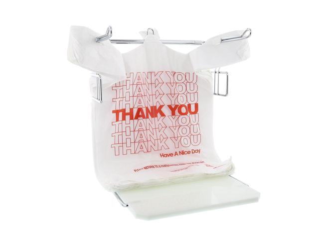 Thank You Bags Thank You Have a Nice Day Labeling Cut-Out Handles 13' x 8' x 23' White/Red 1000/Carton RPTYB6FS