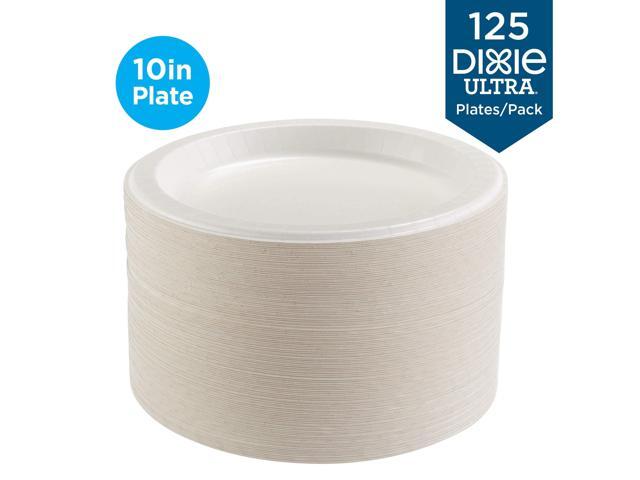 Dixie DIX SXP10W Heavy-Weight Paper Plates - 10' diameter - White - 125/Pack - 4 Packs/Carton