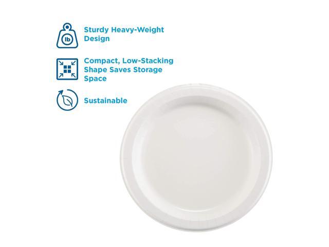 Dixie DIX SXP10W Heavy-Weight Paper Plates - 10' diameter - White - 125/Pack - 4 Packs/Carton