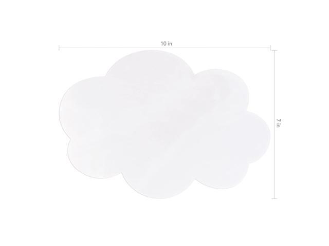 Self Stick Dry Erase Clouds Laminated Foam Surface 7' x 10' White 10/Pack PAC9014