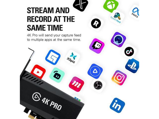 Elgato - 4K Pro – 8K60 Passthrough/4K60 Capture for PC, Nintendo Switch 2, PS5, Xbox Series X with HDMI 2.1, VRR, HDR10 - Black - image 11