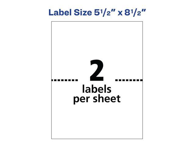 Avery TrueBlock Technology Shipping Labels Inkjet 5.5x8.5 White 200 Labels 8426