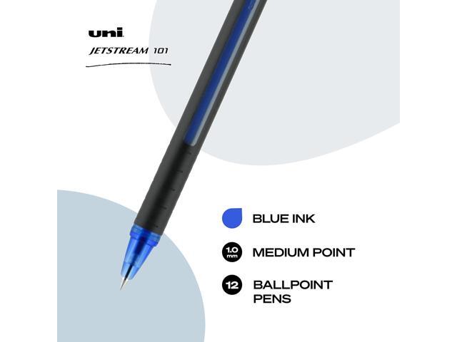 Uni-ball Jetstream 101 Hybrid Gel Pen, Bold 1 mm, Blue Ink, Dozen 1768012