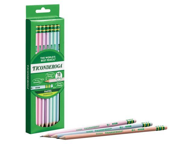 Ticonderoga Pre-Sharpened Pencil 2.2mm HB #2 Pastel Barrel 18Ct X13718