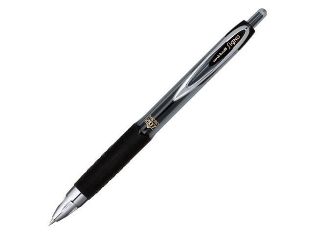 Uni-ball Signo 207 Retractable Gel Pen Micro 0.5 mm Black Ink Dozen 61255