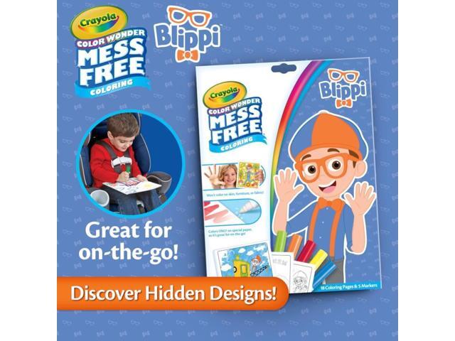 Crayola Blippi Color Wonder Kit, 18 Coloring Pages, 5 Markers 75-2726
