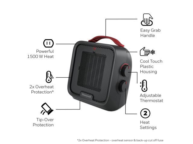 Honeywell - UberHeat 5 Ceramic Heater - Black - image 5