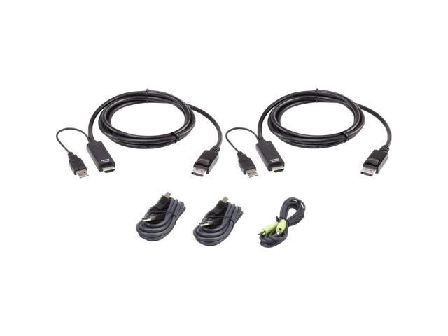 ATEN 1.8M USB Universal Dual Display Secure KVM Cable Kit New