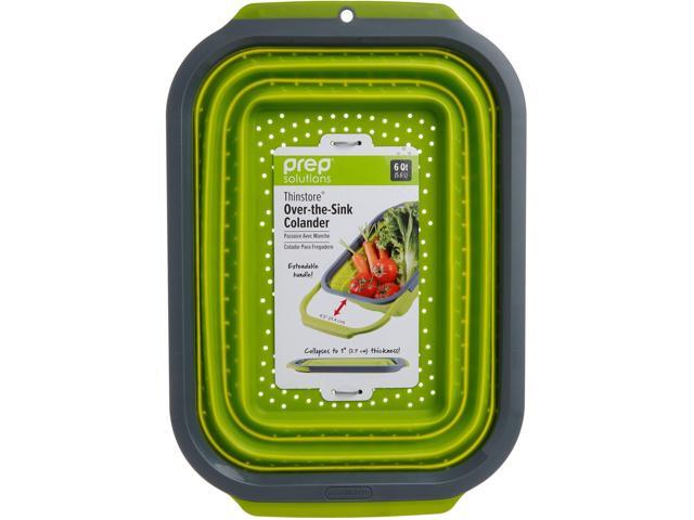 Progressive PS-3509 Collapsible Silicone Over-the-Sink 6 Qt Colander