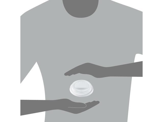 Traveler Sip Through Lids for ThermoGuard Hot Cups Fits 12 oz to 24 oz Hot Cups Plastic White 1200/Carton TL1224TG