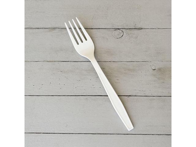 Heavyweight Polypropylene Cutlery Fork 7.09' Plastic White 1000/Carton BWKFORKWHPP