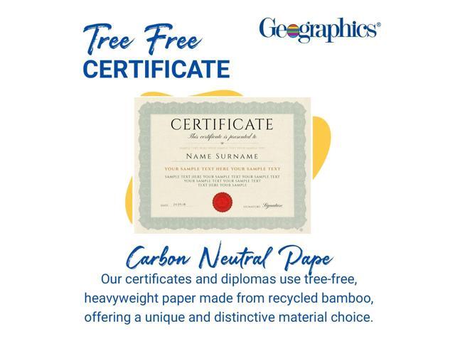 Geographics Tree Free Certificate Natural with Silver Border