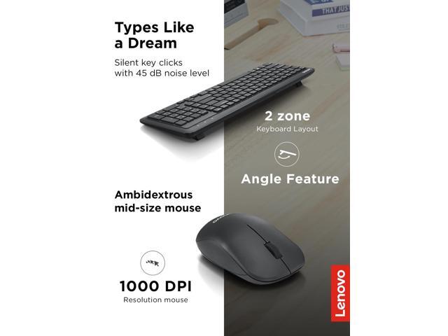 Lenovo 300 Wireless Combo Keyboard and Mouse - US English - image 3