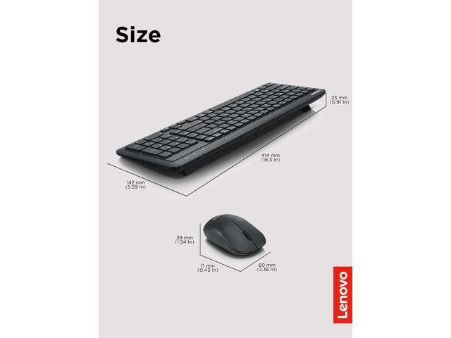 Lenovo 300 Wireless Combo Keyboard and Mouse - US English - image 4