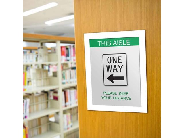 Deflecto Self Adhesive Sign Holders 10.5 x 13 Clear White Border 2/Pack 68776W