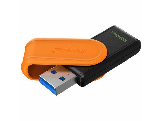 Kingston DataTraveler Exodia S USB Flash Drive - 256 GB - USB 3.2 (Gen 1) - Black, Orange - 5 Year Warranty