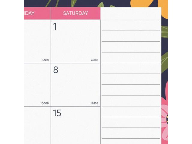 2025-2026 Blueline Academic18-Month Monthly Desk Pad Calendar, 22 x 17, Blossom, July 2025 To December 2026, CA1716BD